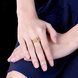 Wholesale Bohemia 24K Gold Geometric White CZ Ring TGGPR564 4 small