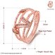 Wholesale Bohemia Rose Gold Geometric White CZ Ring TGGPR569 0 small