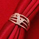 Wholesale Bohemia Rose Gold Geometric White CZ Ring TGGPR569 2 small