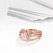 Wholesale Bohemia Rose Gold Geometric White CZ Ring TGGPR569 3 small