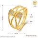Wholesale Trendy 24K Gold Geometric White CZ Ring TGGPR573 0 small