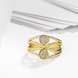 Wholesale Trendy 24K Gold Geometric White CZ Ring TGGPR573 3 small