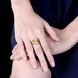 Wholesale Trendy 24K Gold Geometric White CZ Ring TGGPR573 4 small