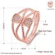 Wholesale Trendy Rose Gold Geometric White CZ Ring TGGPR578 0 small