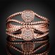 Wholesale Trendy Rose Gold Geometric White CZ Ring TGGPR578 1 small