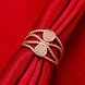Wholesale Trendy Rose Gold Geometric White CZ Ring TGGPR578 2 small