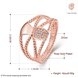 Wholesale Romantic Rose Gold Geometric White CZ Ring TGGPR590 0 small