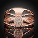 Wholesale Romantic Rose Gold Geometric White CZ Ring TGGPR590 1 small