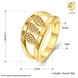 Wholesale Romantic 24K Gold Geometric White CZ Ring TGGPR596 0 small