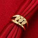 Wholesale Romantic 24K Gold Geometric White CZ Ring TGGPR596 2 small