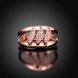 Wholesale Romantic Rose Gold Geometric White CZ Ring TGGPR602 1 small