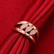 Wholesale Romantic Rose Gold Geometric White CZ Ring TGGPR602 2 small