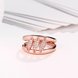 Wholesale Romantic Rose Gold Geometric White CZ Ring TGGPR602 3 small