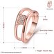 Wholesale Classic Rose Gold Geometric White CZ Ring TGGPR612 0 small
