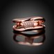 Wholesale Classic Rose Gold Geometric White CZ Ring TGGPR612 1 small