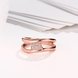 Wholesale Classic Rose Gold Geometric White CZ Ring TGGPR612 3 small