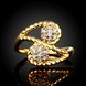 Wholesale Romantic 24K Gold Plant White CZ Ring TGGPR660 1 small