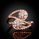 Wholesale Romantic Rose Gold Plant White CZ Ring TGGPR665 1 small