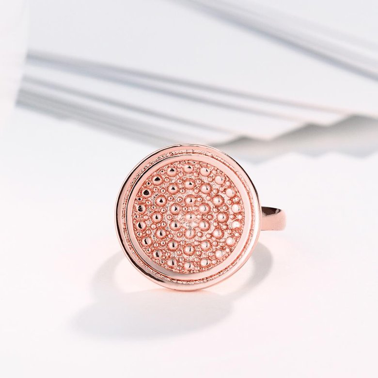 Wholesale Punk Rose Gold Round Ring TGGPR1174 1