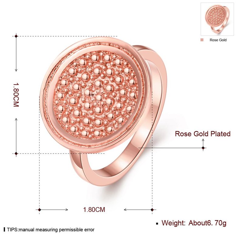Wholesale Punk Rose Gold Round Ring TGGPR1174 3