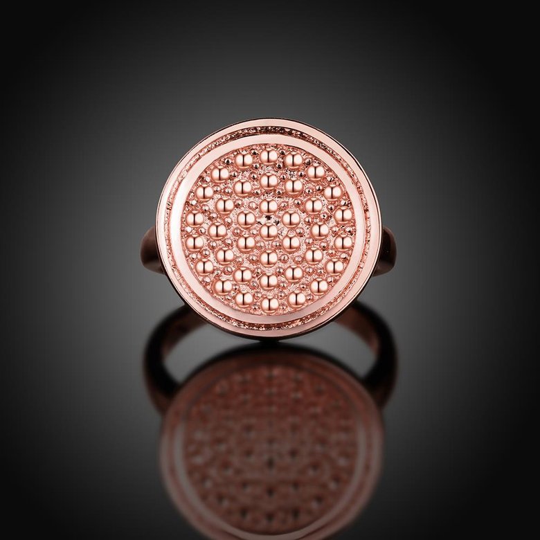 Wholesale Punk Rose Gold Round Ring TGGPR1174 4