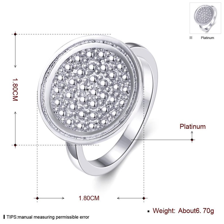 Wholesale Punk Platinum Round Ring TGGPR1181 0