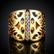 Wholesale Classic 24K Gold Geometric CZ Ring TGGPR1188 1 small