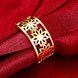 Wholesale Punk 24K Gold Geometric CZ Ring TGGPR1230 2 small