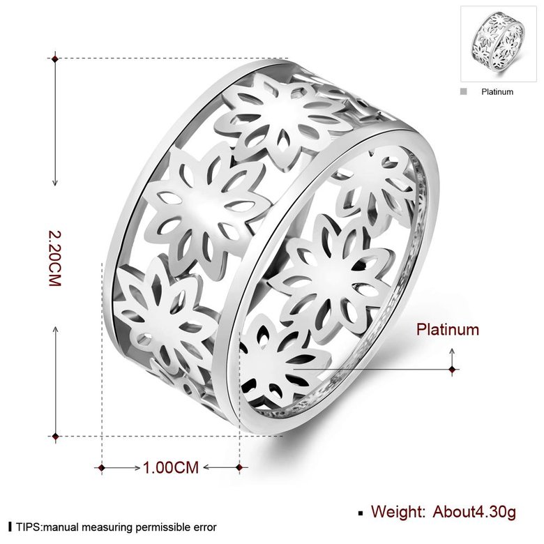 Wholesale Punk Platinum Geometric CZ Ring TGGPR1243 0