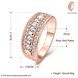 Wholesale Bohemia Rose Gold Geometric White CZ Ring TGGPR1256 0 small