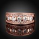 Wholesale Bohemia Rose Gold Geometric White CZ Ring TGGPR1256 1 small