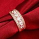 Wholesale Bohemia Rose Gold Geometric White CZ Ring TGGPR1256 2 small