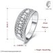 Wholesale Bohemia Platinum Geometric White CZ Ring TGGPR1262 2 small