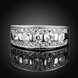 Wholesale Bohemia Platinum Geometric White CZ Ring TGGPR1262 3 small