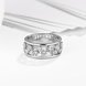 Wholesale Punk Platinum Round White CZ Ring TGGPR1299 0 small