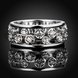 Wholesale Punk Platinum Round White CZ Ring TGGPR1299 3 small