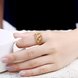 Wholesale Classic 24K Gold Geometric White CZ Ring TGGPR1327 2 small