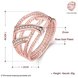 Wholesale Classic Rose Gold Geometric White CZ Ring TGGPR1334 1 small