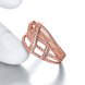 Wholesale Classic Rose Gold Geometric White CZ Ring TGGPR1334 4 small