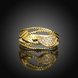 Wholesale Trendy 24K Gold Plant White CZ Ring TGGPR1340 1 small