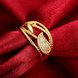 Wholesale Trendy 24K Gold Plant White CZ Ring TGGPR1340 2 small