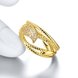 Wholesale Trendy 24K Gold Plant White CZ Ring TGGPR1340 3 small