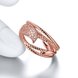 Wholesale Trendy Rose Gold Plant White CZ Ring TGGPR1345 2 small