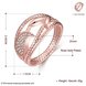 Wholesale Trendy Rose Gold Plant White CZ Ring TGGPR1345 4 small