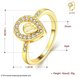 Wholesale Trendy 24K Gold Water Drop White CZ Ring TGGPR1361 0 small