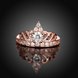 Wholesale Romantic Rose Gold Geometric White CZ Ring TGGPR1366 1 small