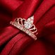 Wholesale Romantic Rose Gold Geometric White CZ Ring TGGPR1366 2 small