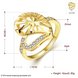 Wholesale Trendy 24K Gold Heart White CZ Ring TGGPR1381 2 small