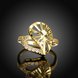 Wholesale Trendy 24K Gold Heart White CZ Ring TGGPR1381 3 small