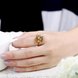 Wholesale Trendy 24K Gold Heart White CZ Ring TGGPR1381 4 small